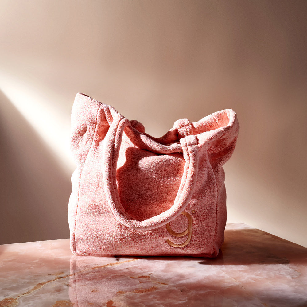 pink microfiber tote