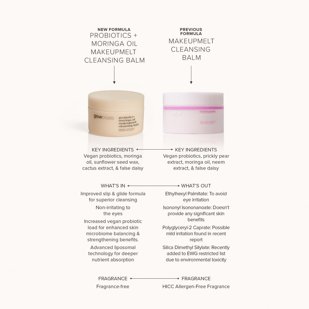 probiotics + moringa oil makeupmelt cleansing balm