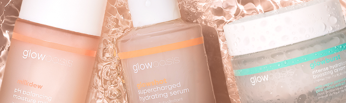 glowburst intense hydration boosting cream, glowshot supercharged hydrating serum and milkdew ph balancing moisture milk toner